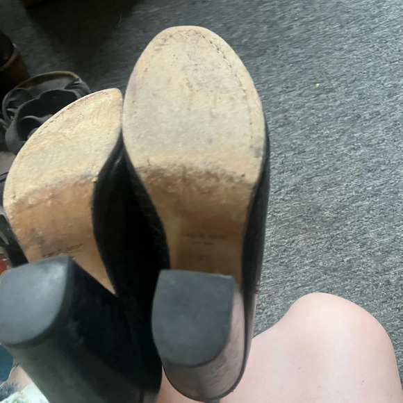 RAG & BONE ENID CROC-STAMPED MULE LEATH BLK SZ 37 RET$495 - Picture 4 of 6